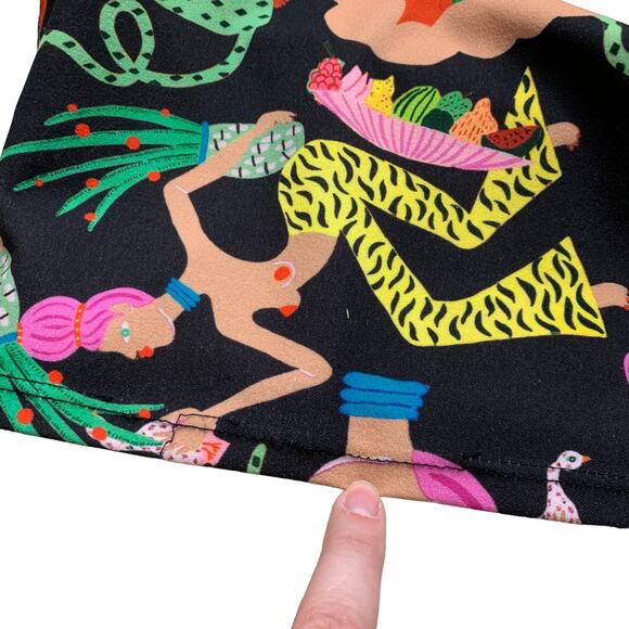 Zara Women in Art Miranda Makaroff Colorful Funky Cropped Tank Top Size Small - Picture 3 of 5